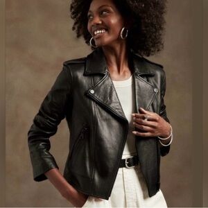 Banana Republic Women's Black Leather Jacket